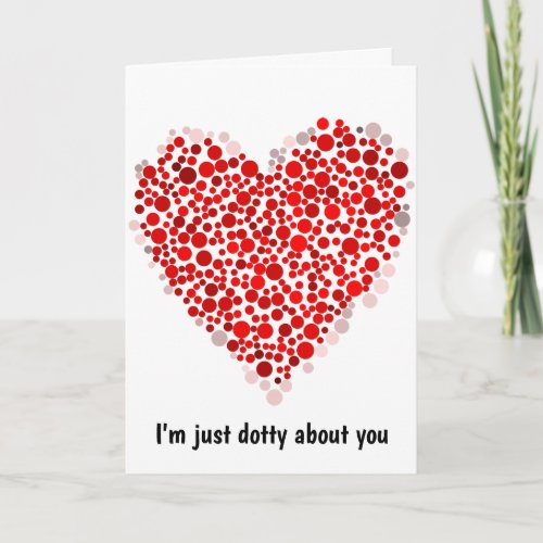 Dotty Valentine Heart Holiday Card