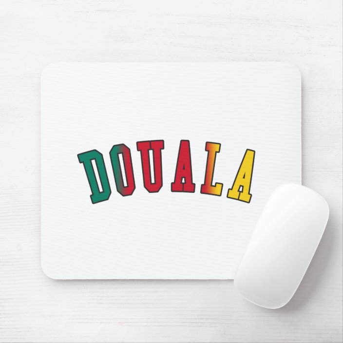 Douala in Cameroon National Flag Colors Mouse Pad