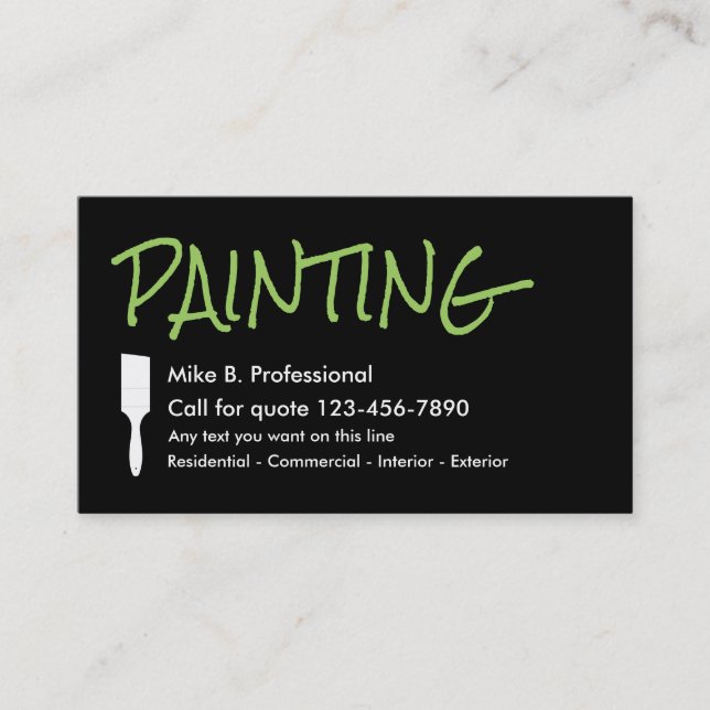 Doubke Side Professional Painter Business Card (Front)