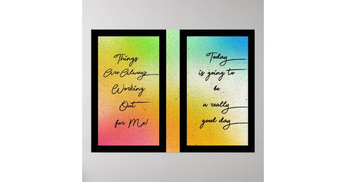 Double Affirmations for Positive Thinking Poster | Zazzle