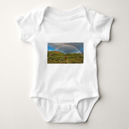 Double Alaskan rainbow, real photo! Baby Bodysuit