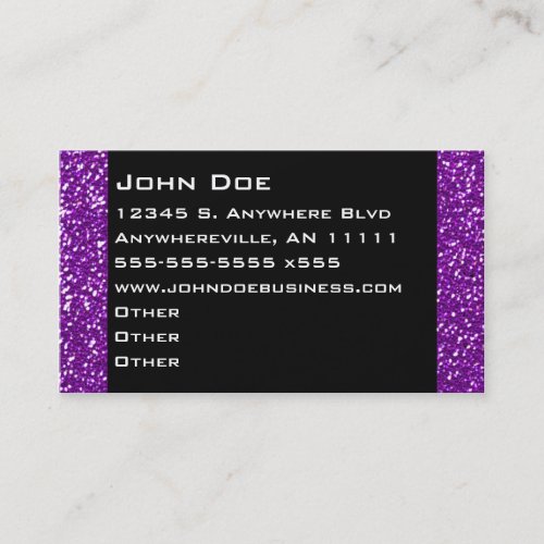 Double Amethyst Border Business Card