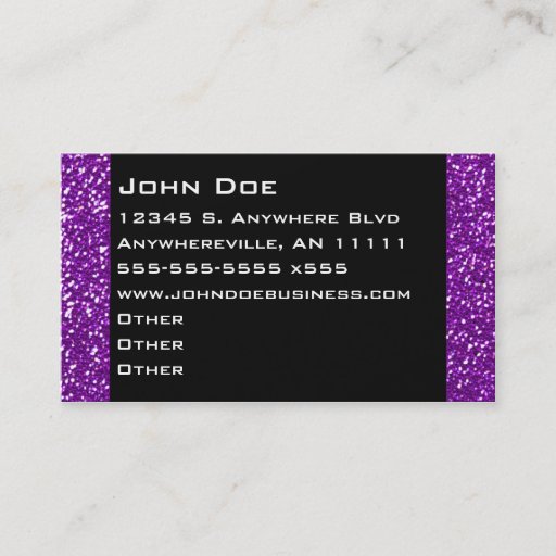 Customizable Double Amethyst Border Business Card