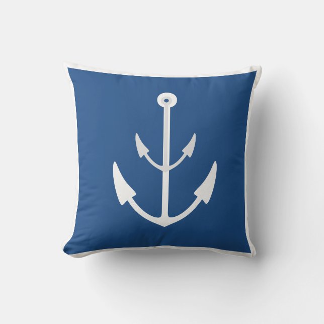 double anchor beach wedding custom bride groom throw pillow (Front)