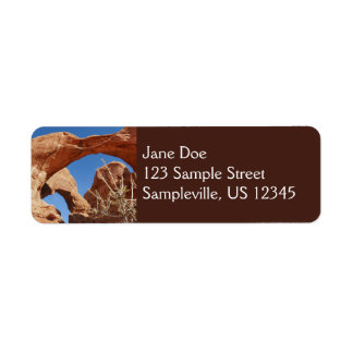Double Arch at Arches National Park Label