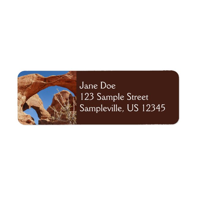 Double Arch at Arches National Park Label (Front)