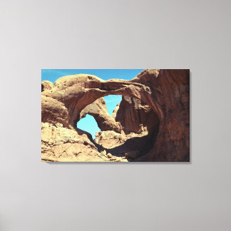 Double Arch Desert Landscape Photo Canvas Print