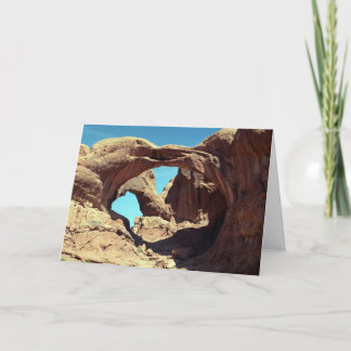 Double Arch Desert Landscape Photo Card