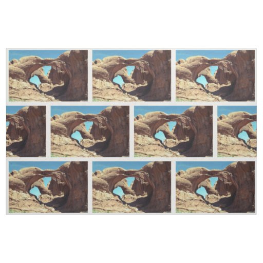 Double Arch Desert Landscape Photo Fabric