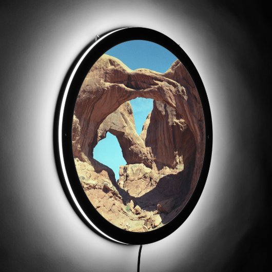 Double Arch Desert Photo LED Sign (Angle)