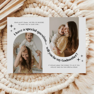 Double Arch Photo Godmother Proposal Invitation