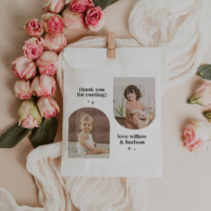 Double Arch Photo Joint Birthday Paper Favor Bag