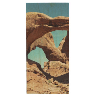 Double Arch USB Wood Flash Drive