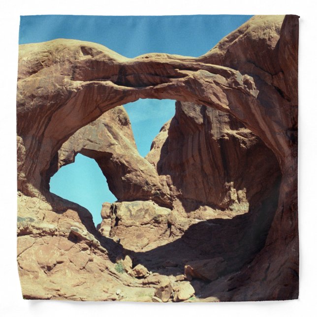 Double Arch Utah Desert Landscape Photo Bandana (Front)