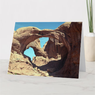 Double Arch Utah Desert Landscape Photo Card