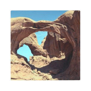Double Arch Utah Desert Landscape Photo Metal Print