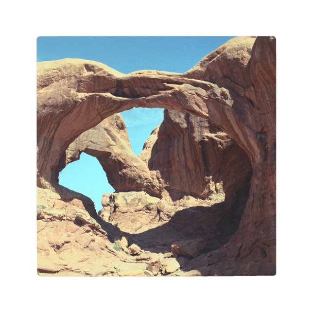 Double Arch Utah Desert Landscape Photo Metal Print (Front)