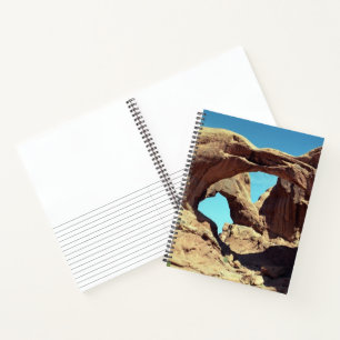 Double Arch Utah Desert Landscape Photo Notebook