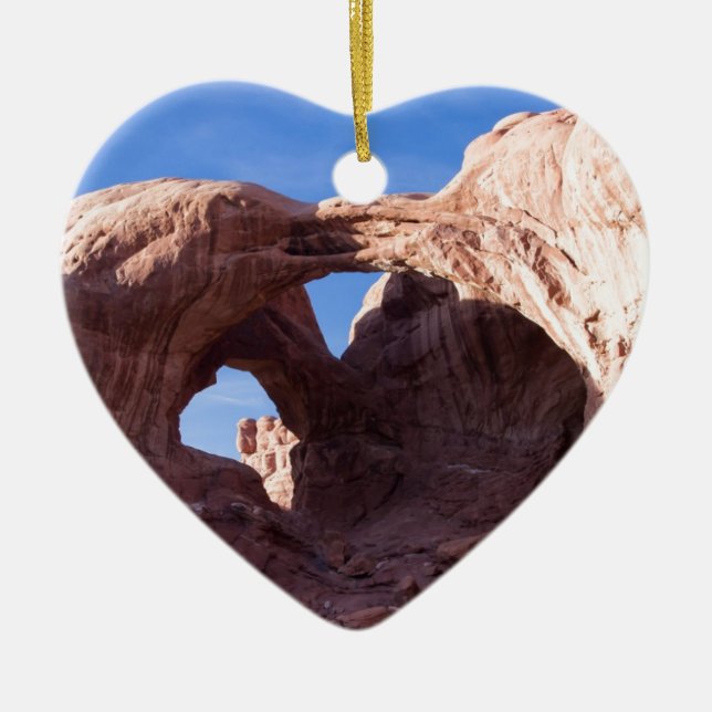 Double Arches Ceramic Ornament (Front)