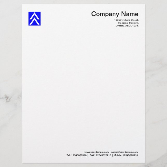 Double Arrow - Blue Letterhead (Front)