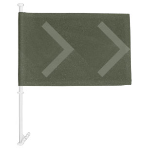 Double Arrow Moss Green Car Flag