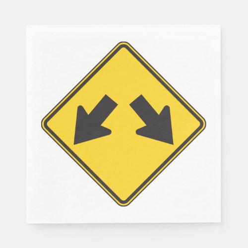Double Arrows Road Sign Napkins