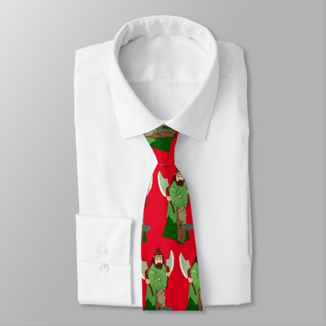 Double Axe Warrior Neck Tie (Tied)