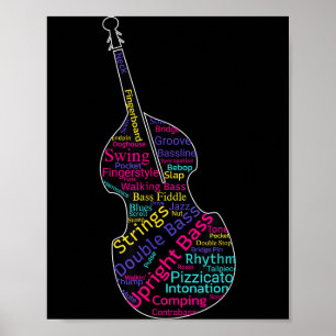 Double B Upright B Jazz Bist Musician Gift Poster