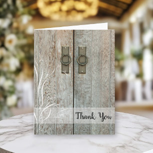 Double Barn Doors Country Farm Thank You Card