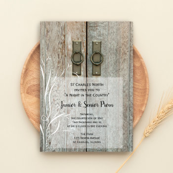 Double Barn Doors Country Junior / Senior Prom Invitation by loraseverson at Zazzle