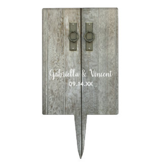 Double Barn Doors Country Wedding Cake Topper