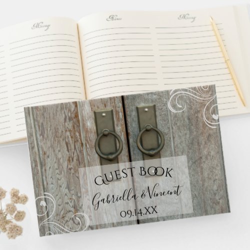 Double Barn Doors Country Wedding Guest Book