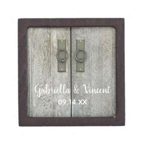 Double Barn Doors Country Wedding Jewelry Box