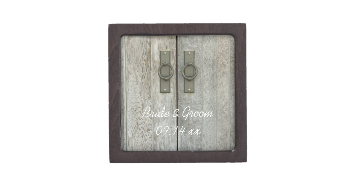 Double Barn Doors Country Wedding Jewelry Box Zazzle Com