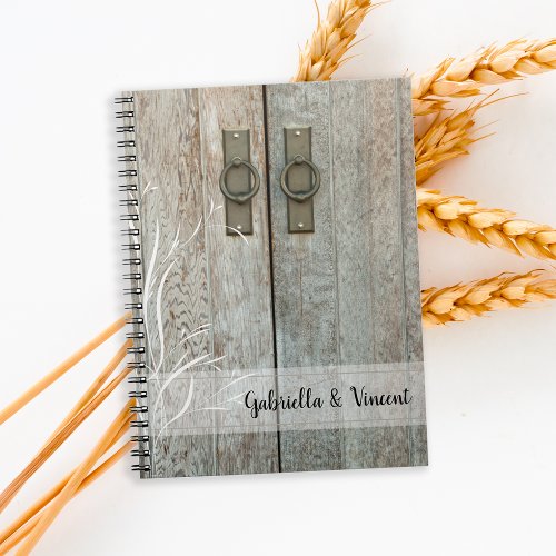 Double Barn Doors Country Wedding Spiral Notebook