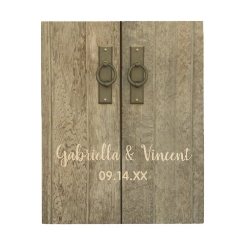 Double Barn Doors Country Wedding Wood Canvas