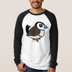 Double-barred Finch Men's Canvas Long Sleeve Raglan T-Shirt