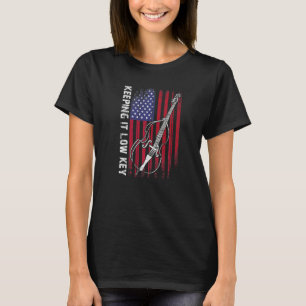 Double Bass And American Flag For Bassplayers T-Shirt