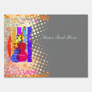 Double Bass And Music Notes Sign