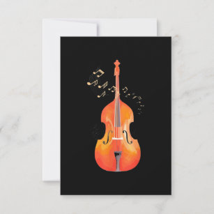 Double Bass Art Classical Music Jazz Card