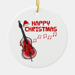 Double Bass Bassist Musician Christmas Ornament