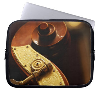 Double bass headstock 2 laptop sleeve