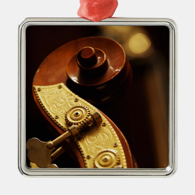 Double bass headstock 2 metal ornament (Front)