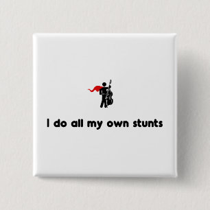Double Bass Hero Pinback Button