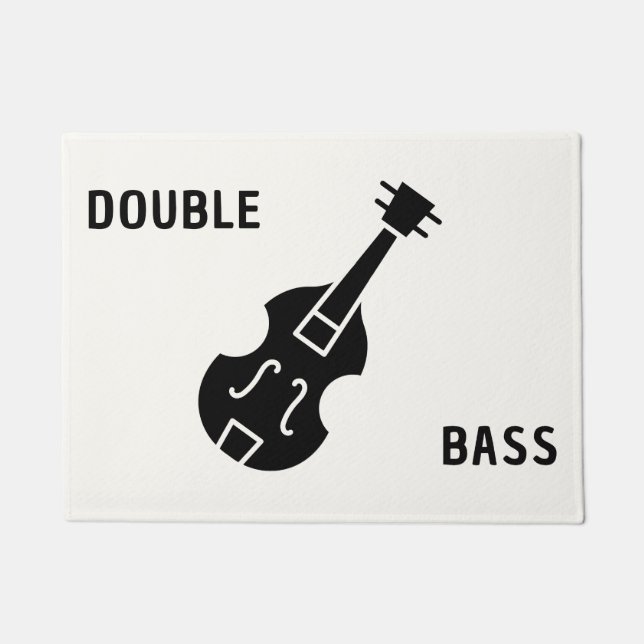 Double Bass in Black Doormat (Front)