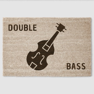 Double Bass in Black Fiber Doormat