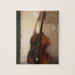 Double Bass Jigsaw Puzzle<br><div class="desc">A an double bass in the corner of a room | 4 Eyes Photography | AssetID: 136150522</div>