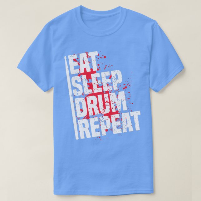 Double Bass Pedals Heart Beat Drum Gift For Musici T-Shirt (Design Front)