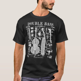 Double Bass Player Bassist Musical Instrument Vint T-Shirt