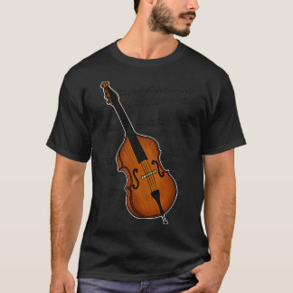 Double Bass Player Bassist String Musician Colour T-Shirt
